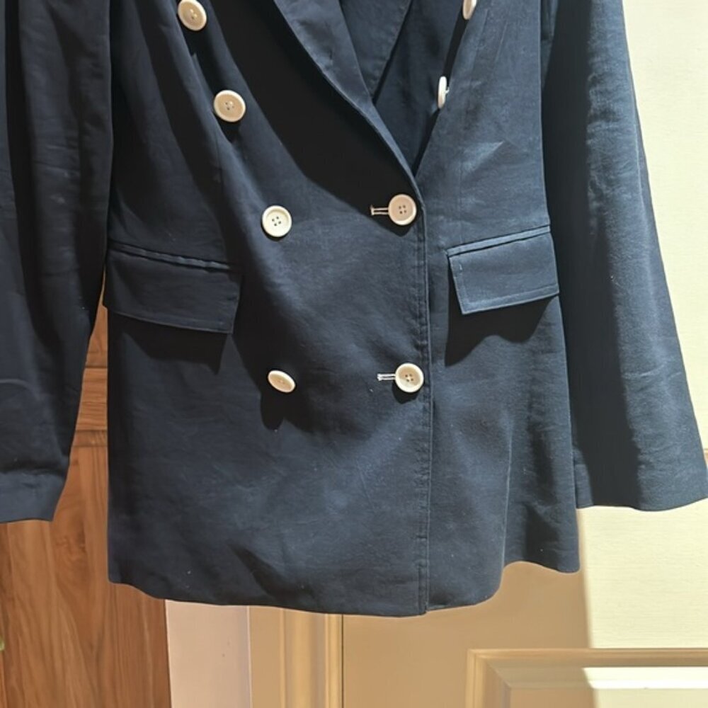 ROBERT RODRIGUEZ 2018 vogue navy blue nautical blazer 8 euc - Picture 6 of 12